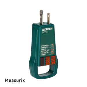 Extech ET16 Receptacle Tester for Type B Electrical Outlets - Image 1
