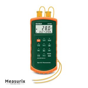 Extech 421502 Type J/K, Dual Input Thermometer with Alarm